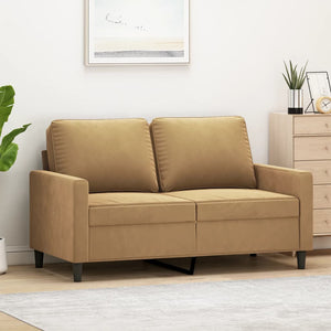 vidaXL 2-Sitzer-Sofa Braun 120 cm Samt