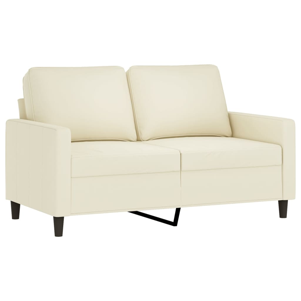 2-Sitzer-Sofa Creme 120 cm Samt Stilecasa