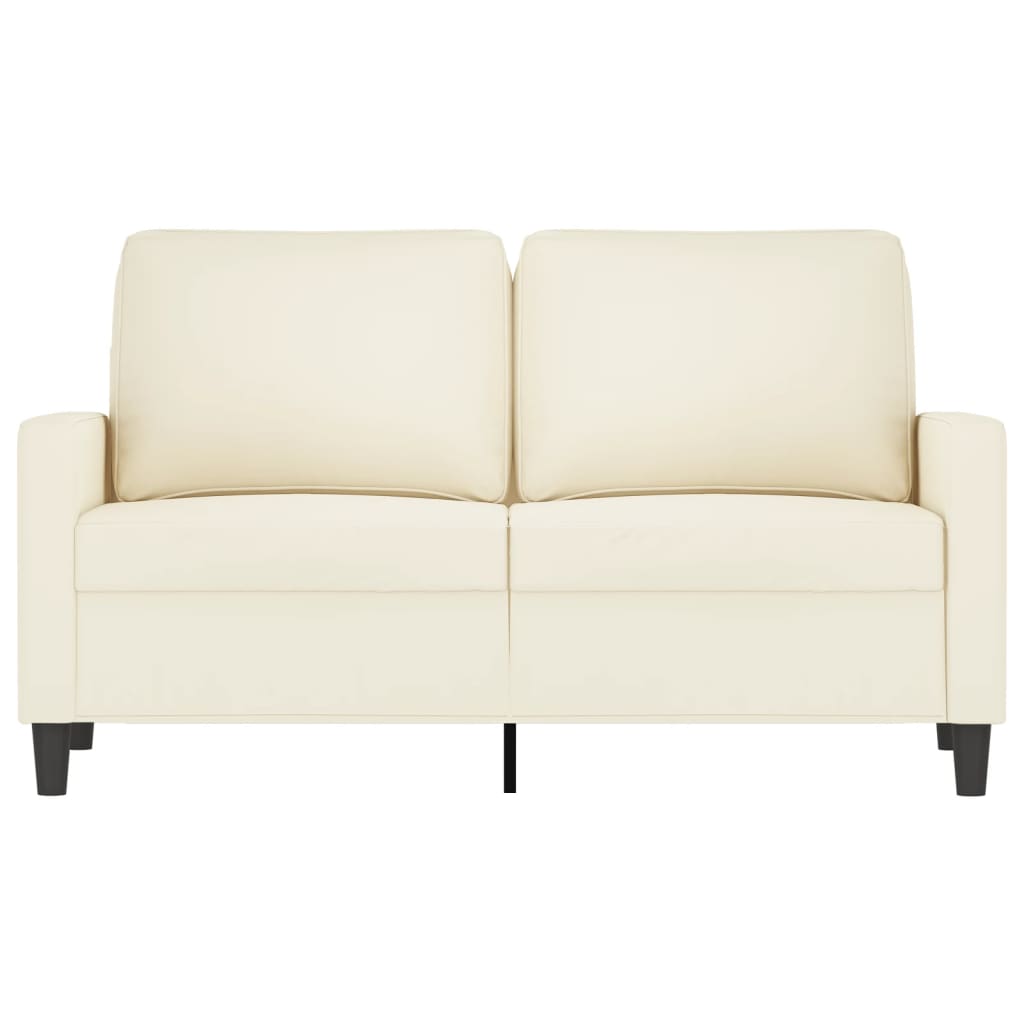 2-Sitzer-Sofa Creme 120 cm Samt Stilecasa