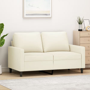 2-Sitzer-Sofa Creme 120 cm Samt Stilecasa