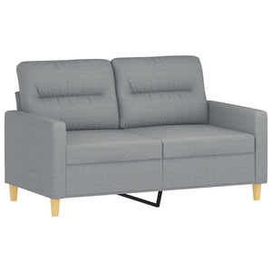 vidaXL 2-Sitzer-Sofa Hellgrau 120 cm Stoff