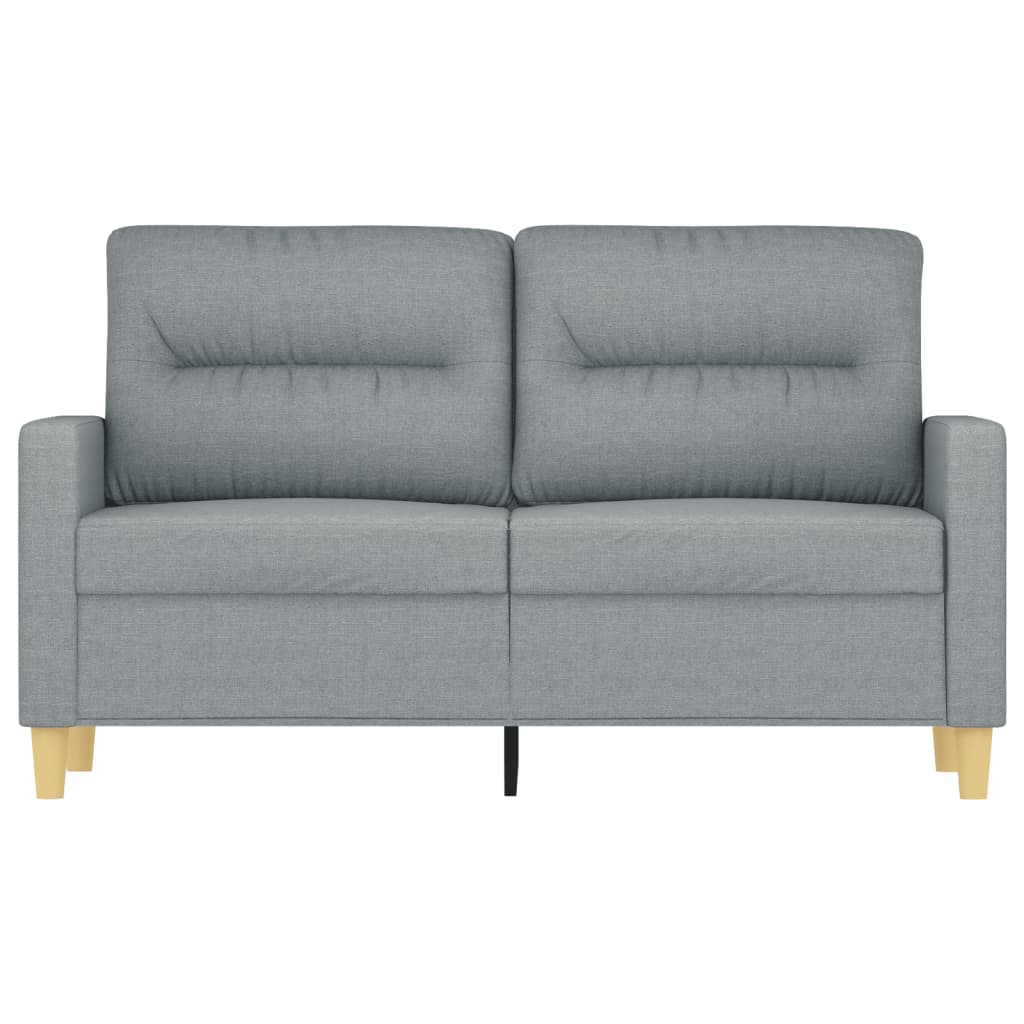 vidaXL 2-Sitzer-Sofa Hellgrau 120 cm Stoff