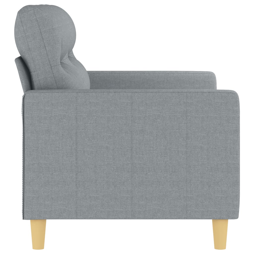 vidaXL 2-Sitzer-Sofa Hellgrau 120 cm Stoff