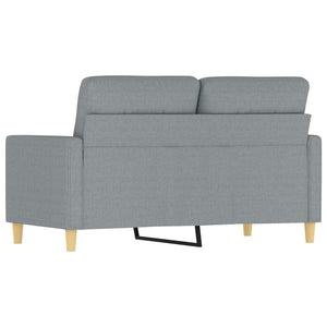 vidaXL 2-Sitzer-Sofa Hellgrau 120 cm Stoff