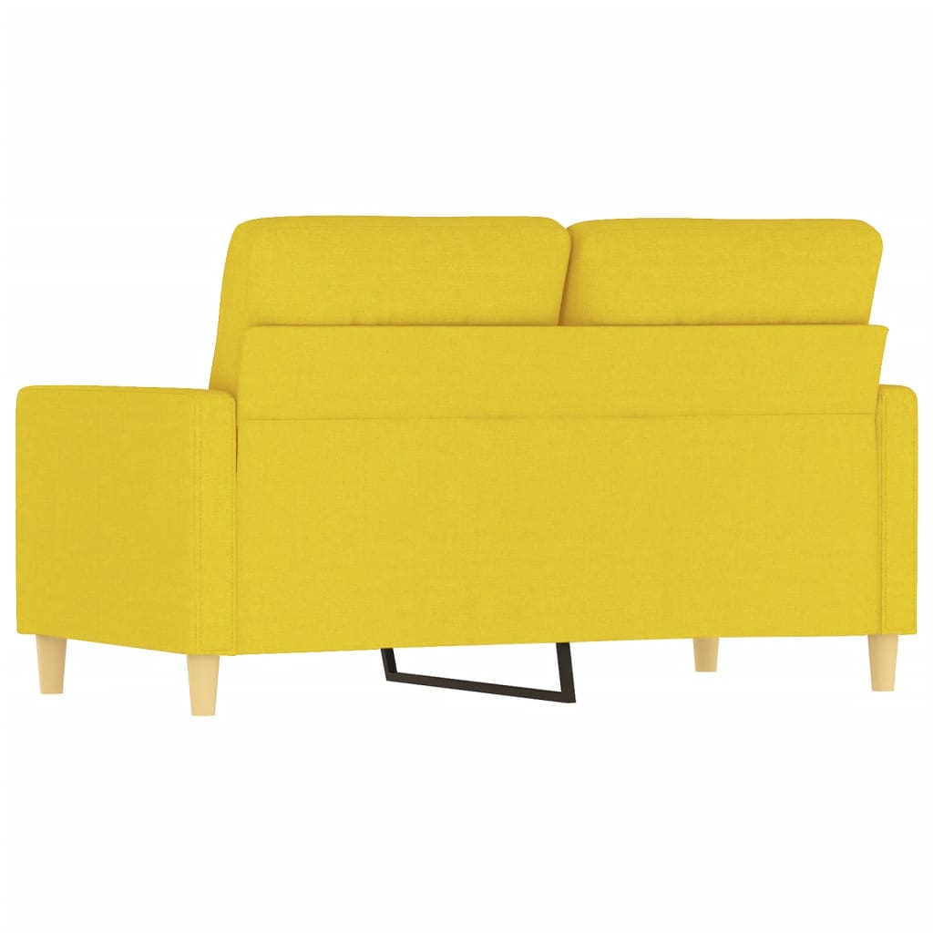 vidaXL 2-Sitzer-Sofa Hellgelb 120 cm Stoff