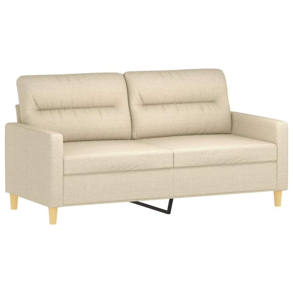 2-Sitzer-Sofa Creme 140 cm Stoff Stilecasa