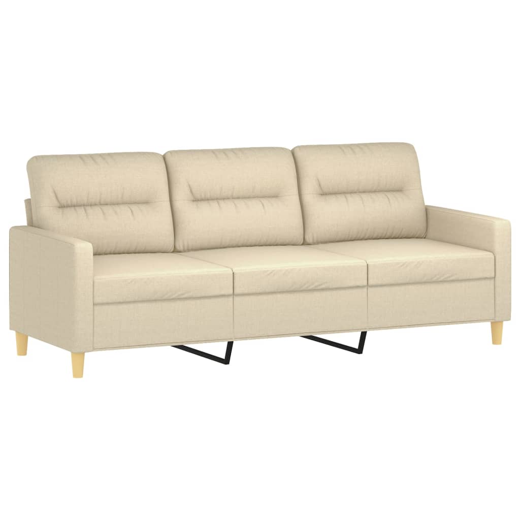 3-Sitzer-Sofa Creme 180 cm Stoff Stilecasa