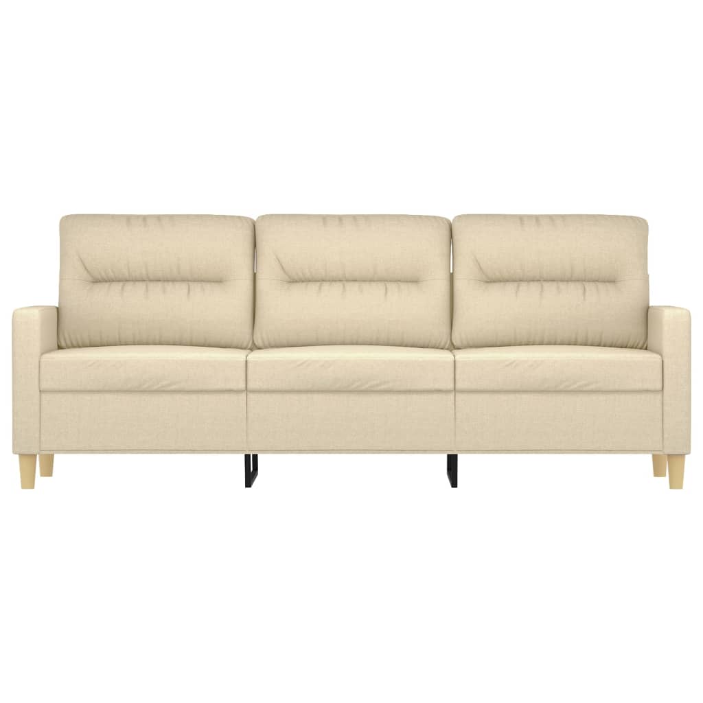 3-Sitzer-Sofa Creme 180 cm Stoff Stilecasa