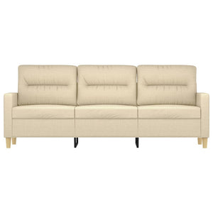 3-Sitzer-Sofa Creme 180 cm Stoff Stilecasa