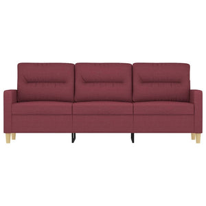 vidaXL 3-Sitzer-Sofa Weinrot 180 cm Stoff