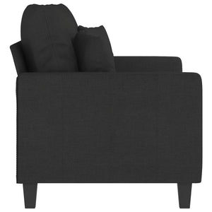 vidaXL 2-Sitzer-Sofa Schwarz 120 cm Stoff