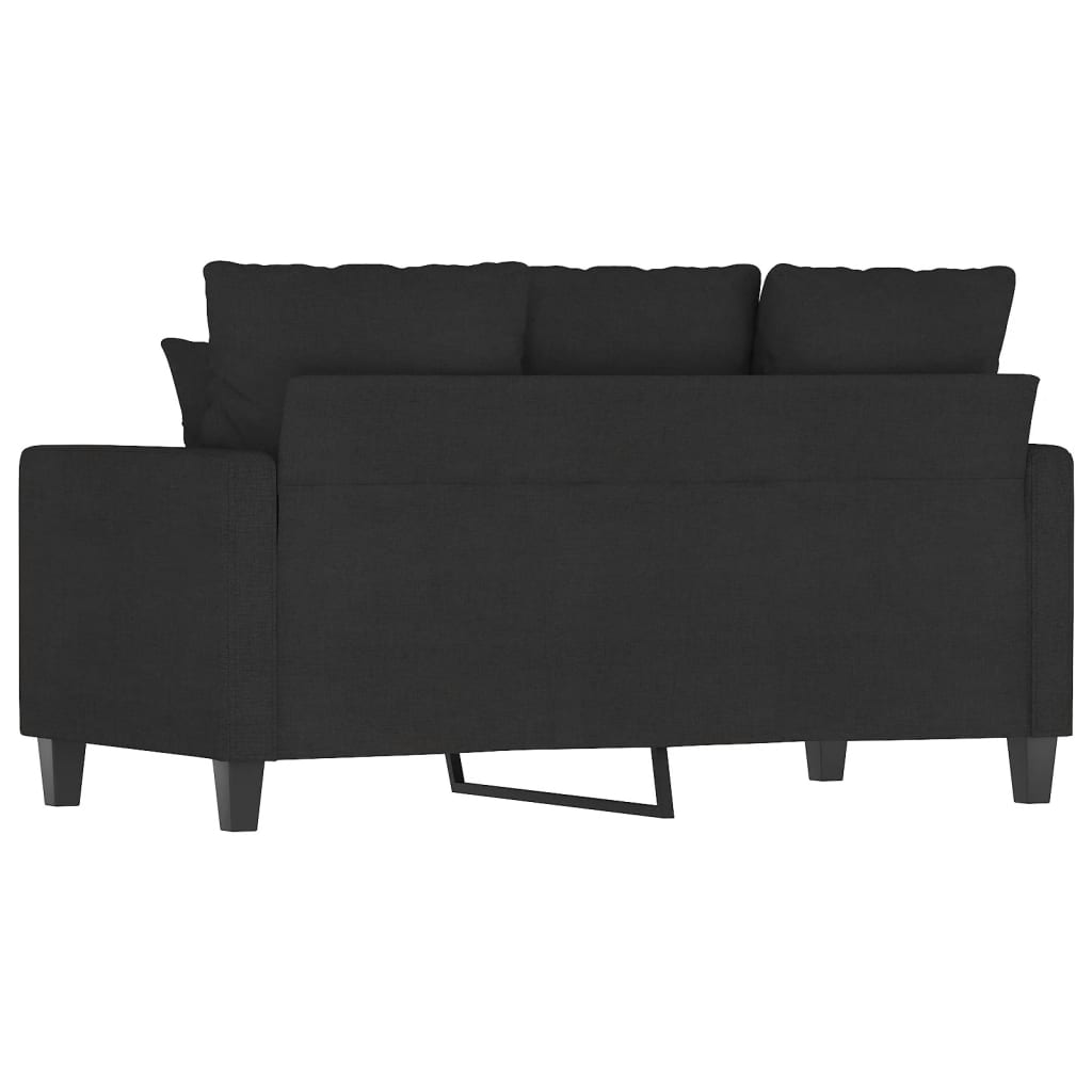 vidaXL 2-Sitzer-Sofa Schwarz 120 cm Stoff