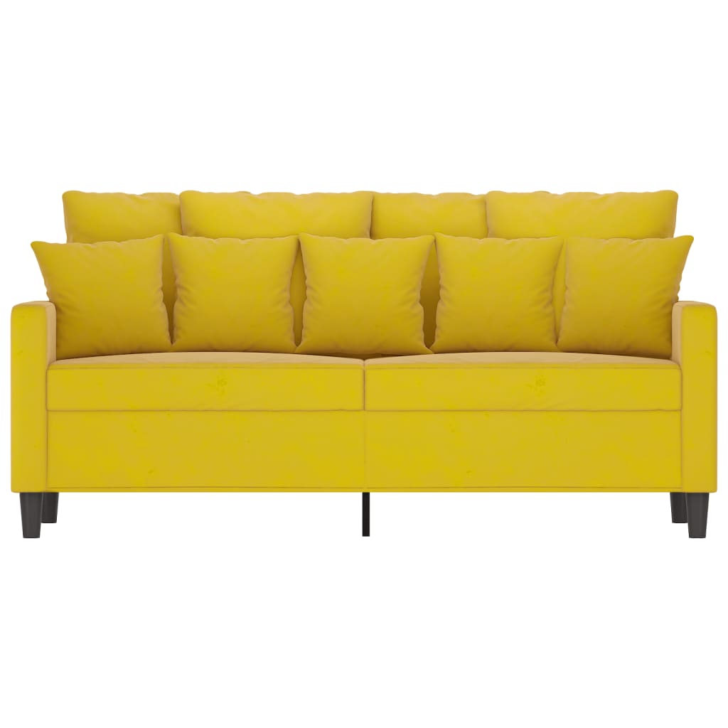 2-Sitzer-Sofa Gelb 140 cm Samt