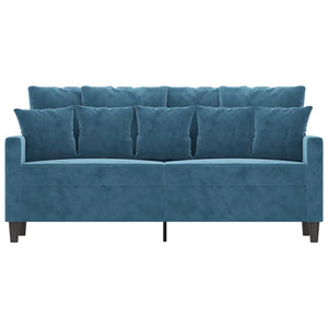 vidaXL 2-Sitzer-Sofa Blau 140 cm Samt