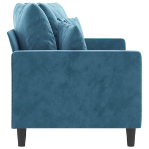 vidaXL 2-Sitzer-Sofa Blau 140 cm Samt