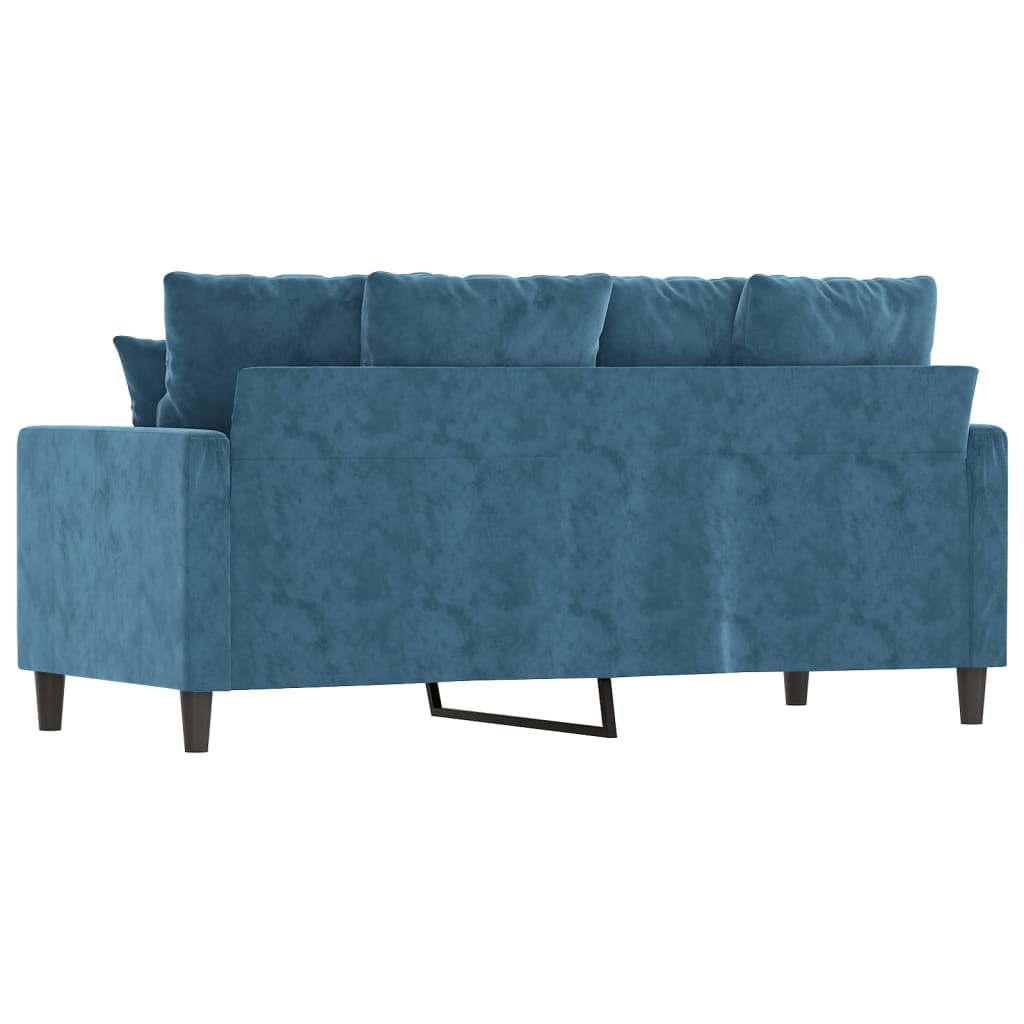 vidaXL 2-Sitzer-Sofa Blau 140 cm Samt