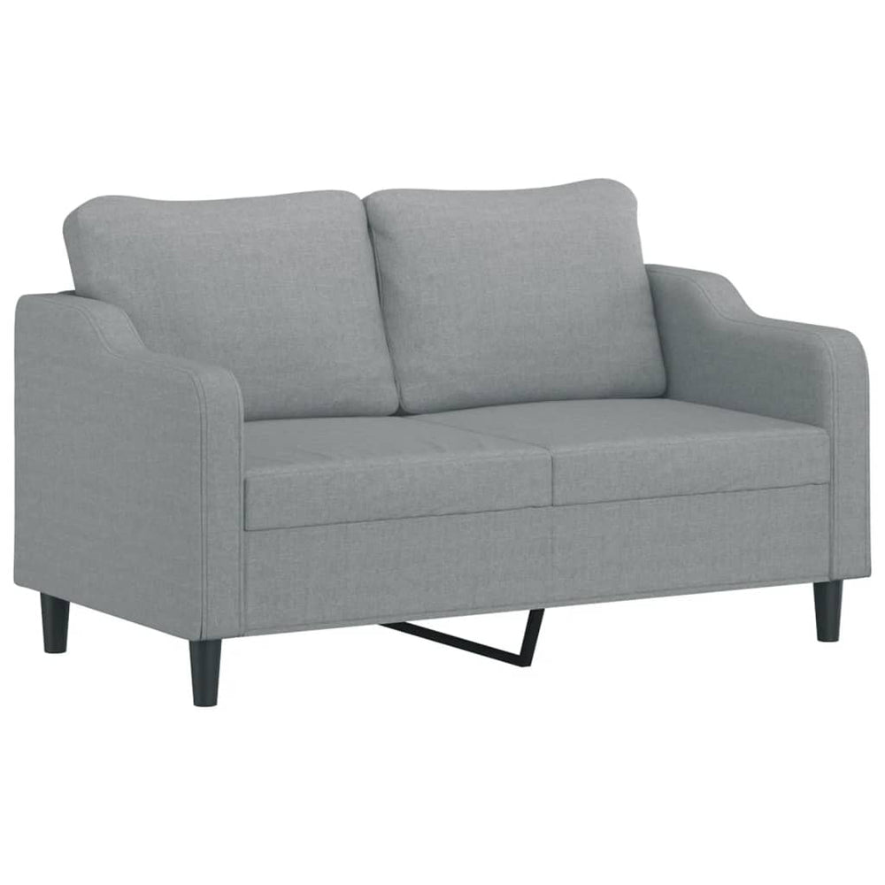 2-Sitzer-Sofa Hellgrau 140 cm Stoff Stilecasa