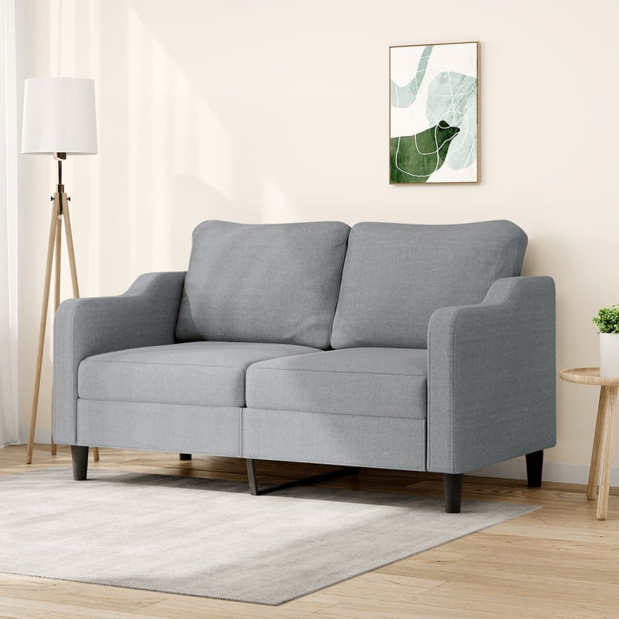 2-Sitzer-Sofa Hellgrau 140 cm Stoff Stilecasa