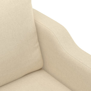 2-Sitzer-Sofa Creme 140 cm Stoff