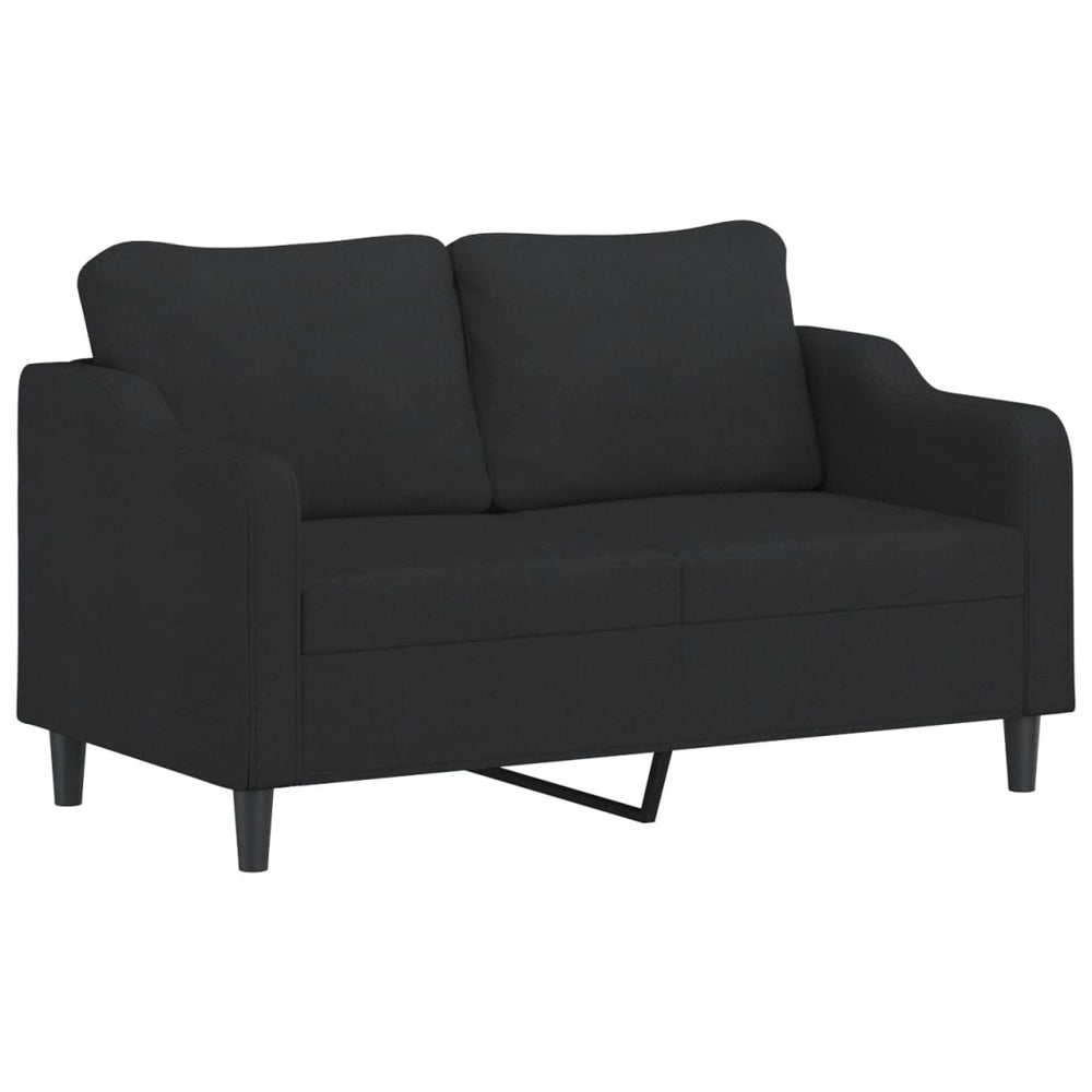 2-Sitzer-Sofa Schwarz 140 cm Stoff Stilecasa