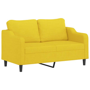 2-Sitzer-Sofa Hellgelb 140 cm Stoff Stilecasa