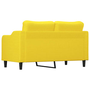 2-Sitzer-Sofa Hellgelb 140 cm Stoff Stilecasa