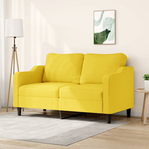 2-Sitzer-Sofa Hellgelb 140 cm Stoff Stilecasa