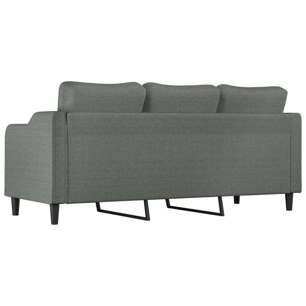 vidaXL 3-Sitzer-Sofa Dunkelgrau 180 cm Stoff