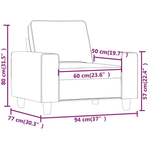 Sessel Creme 60 cm Stoff