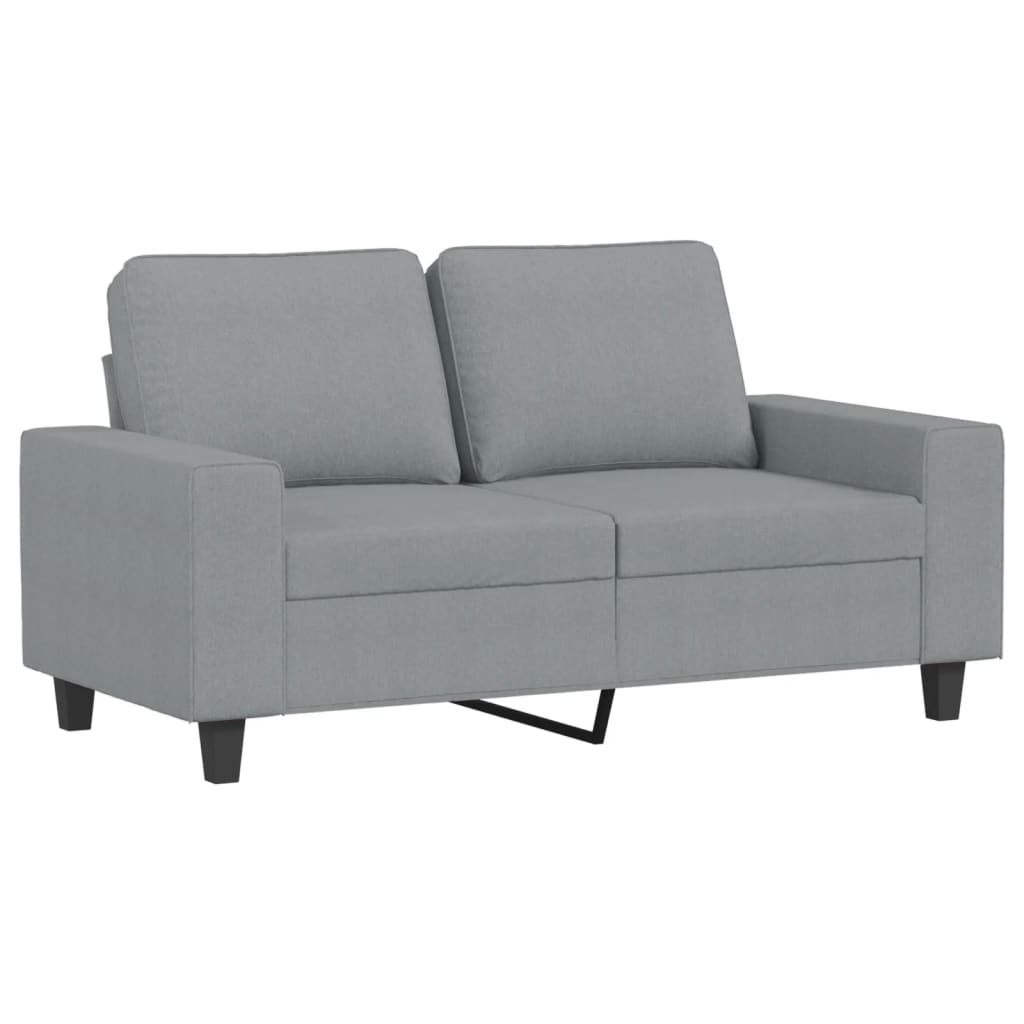 vidaXL 2-Sitzer-Sofa Hellgrau 120 cm Stoff