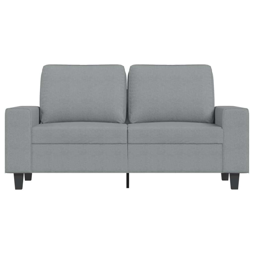 vidaXL 2-Sitzer-Sofa Hellgrau 120 cm Stoff