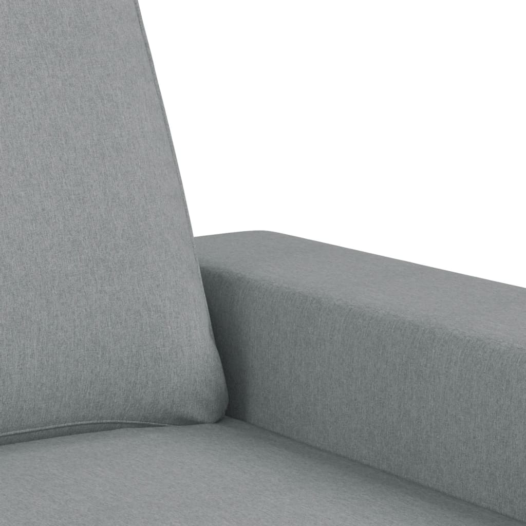 vidaXL 2-Sitzer-Sofa Hellgrau 120 cm Stoff