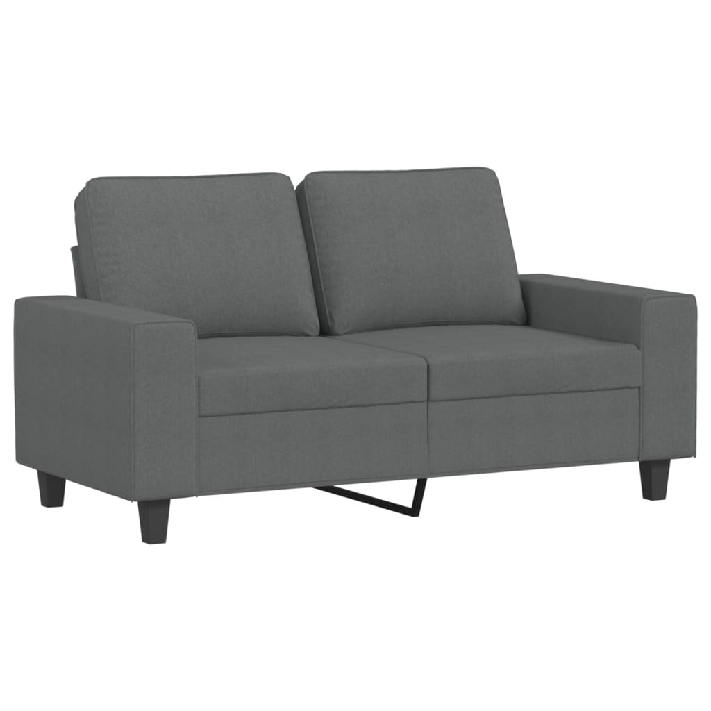 2-Sitzer-Sofa Dunkelgrau 120 cm Stoff Stilecasa