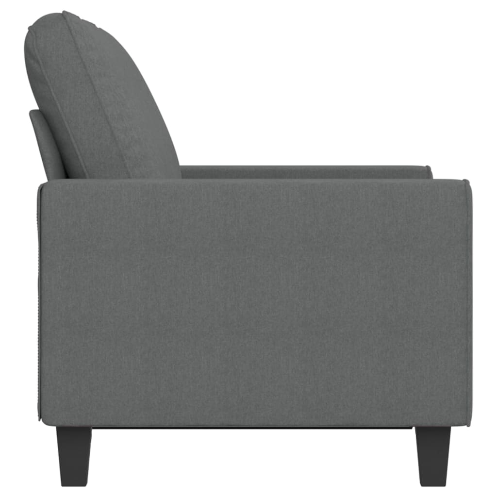 2-Sitzer-Sofa Dunkelgrau 120 cm Stoff Stilecasa