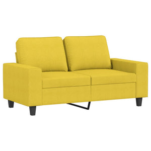 vidaXL 2-Sitzer-Sofa Hellgelb 120 cm Stoff