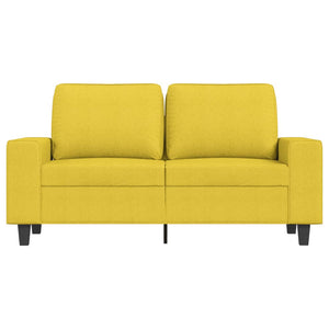 vidaXL 2-Sitzer-Sofa Hellgelb 120 cm Stoff