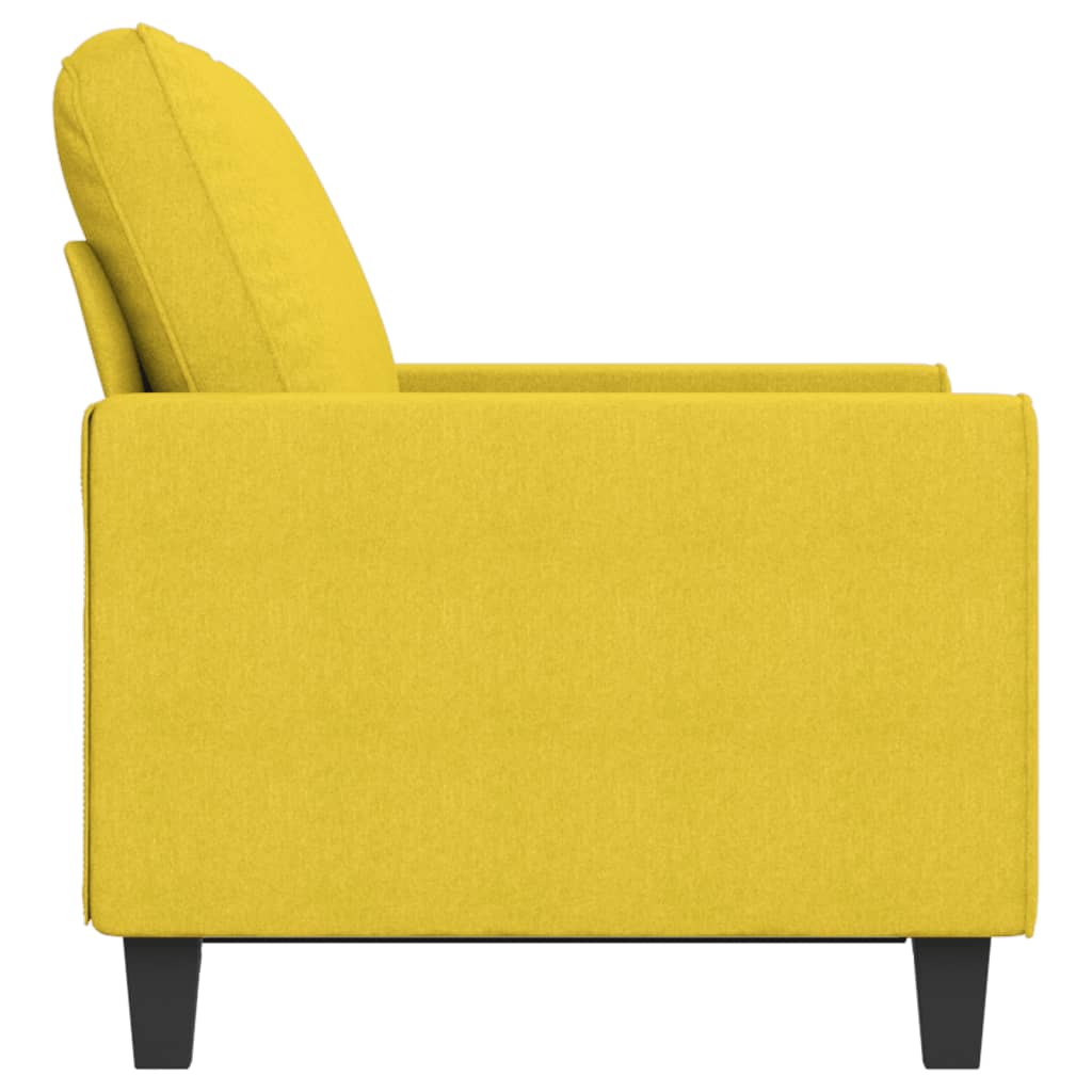 vidaXL 2-Sitzer-Sofa Hellgelb 120 cm Stoff