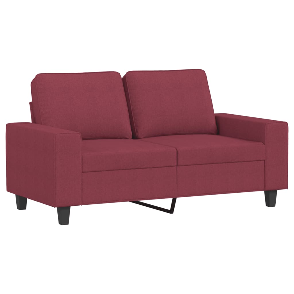 2-Sitzer-Sofa Weinrot 120 cm Stoff Stilecasa