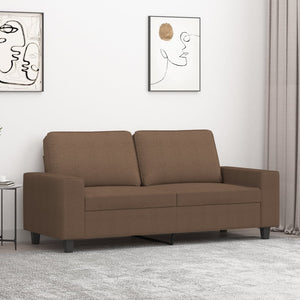 2-Sitzer-Sofa Braun 140 cm Stoff