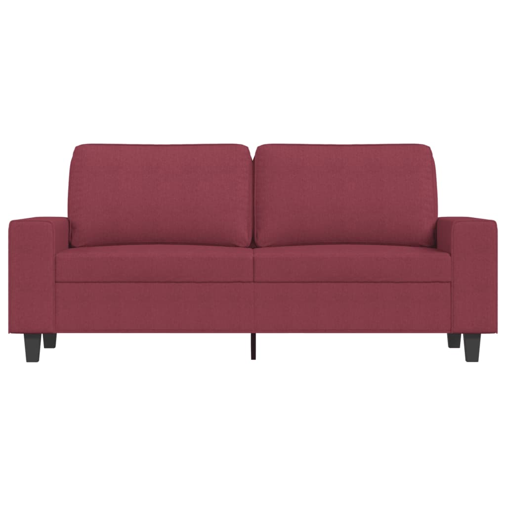 vidaXL 2-Sitzer-Sofa Weinrot 140 cm Stoff