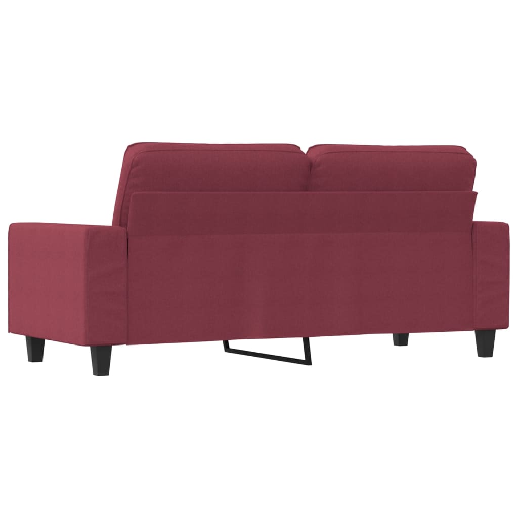 vidaXL 2-Sitzer-Sofa Weinrot 140 cm Stoff