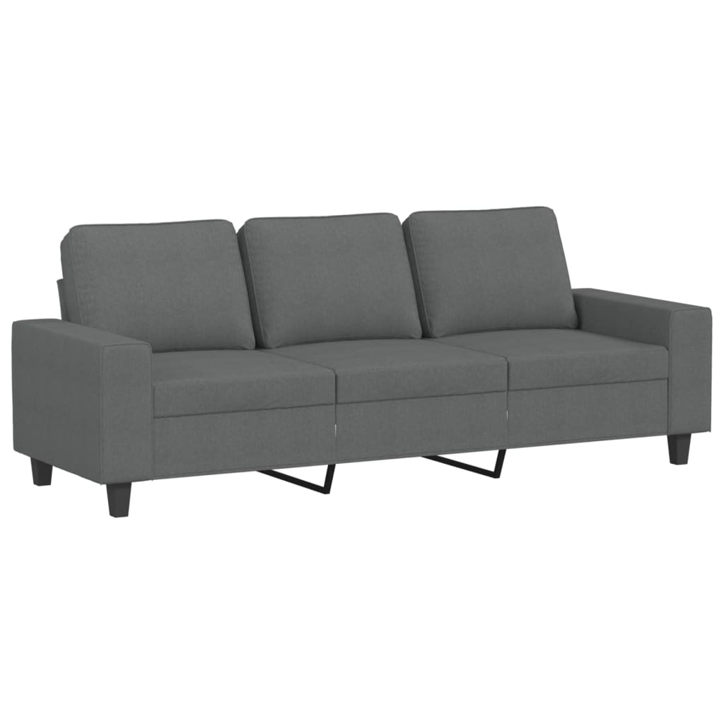 vidaXL 3-Sitzer-Sofa Dunkelgrau 180 cm Stoff