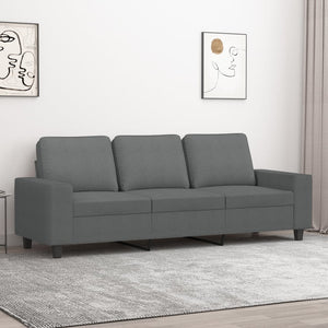 vidaXL 3-Sitzer-Sofa Dunkelgrau 180 cm Stoff