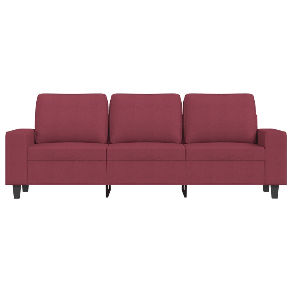 vidaXL 3-Sitzer-Sofa Weinrot 180 cm Stoff