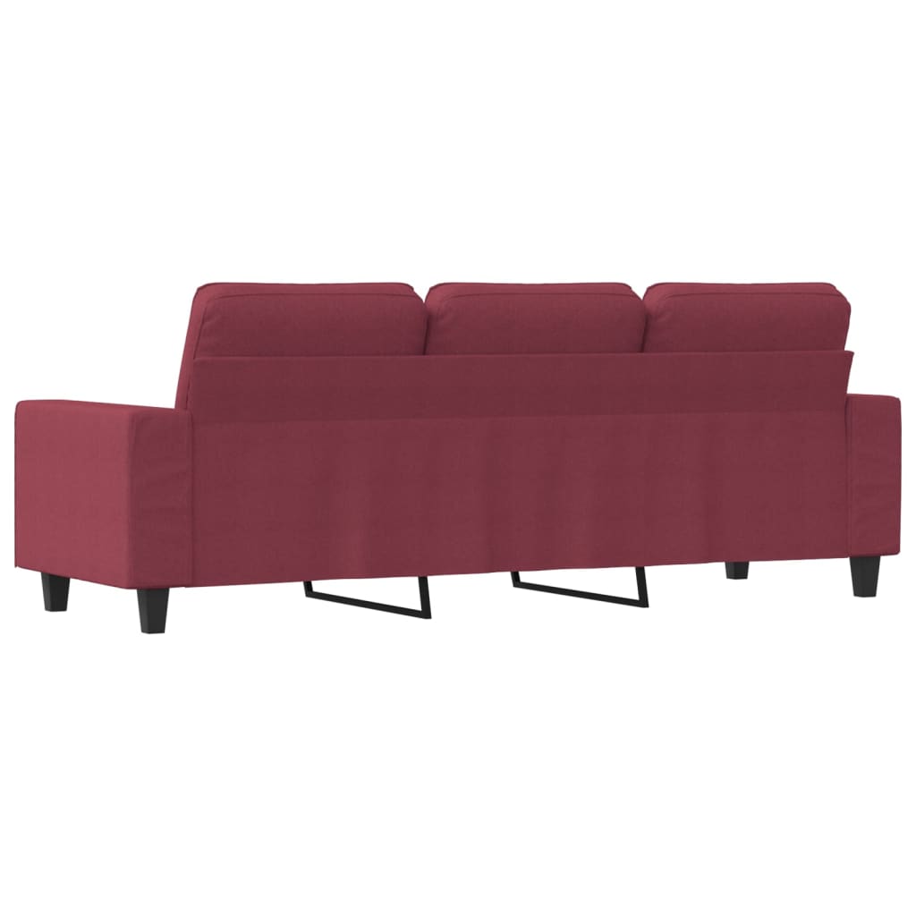 vidaXL 3-Sitzer-Sofa Weinrot 180 cm Stoff