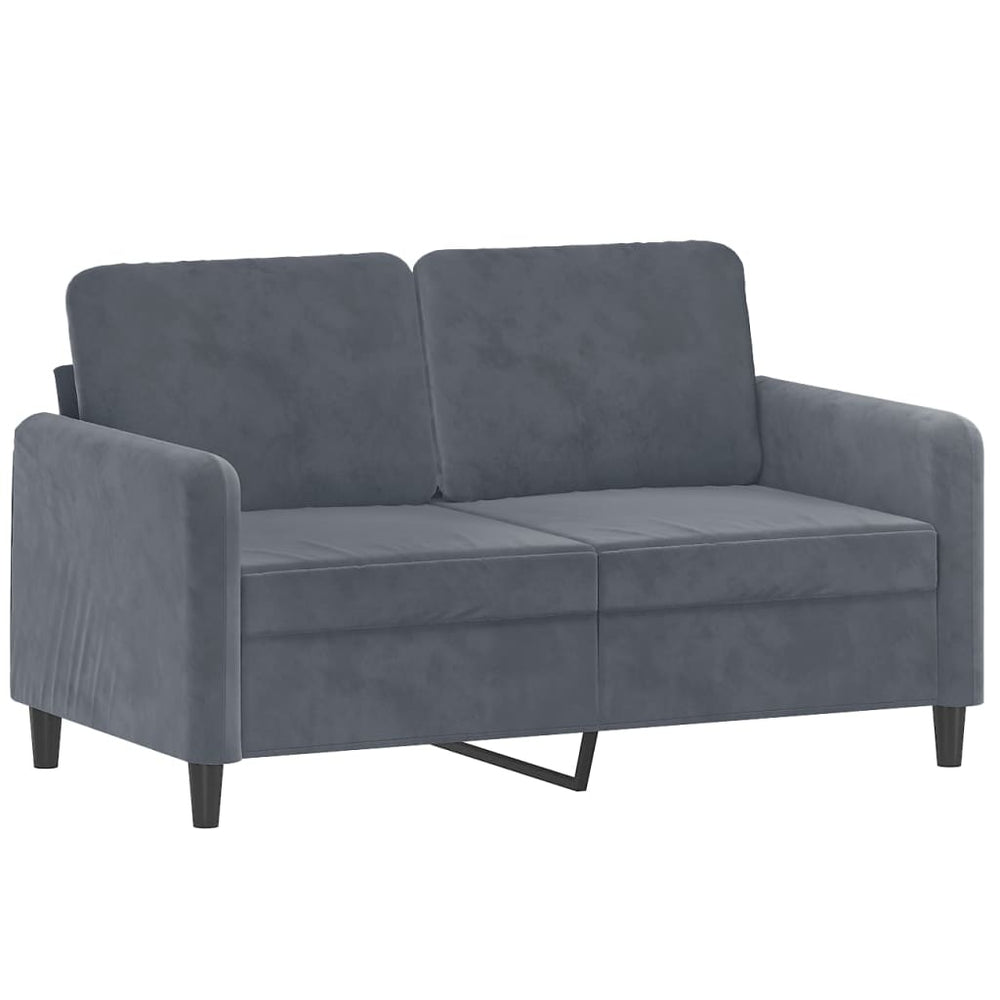 2-Sitzer-Sofa Dunkelgrau 120 cm Samt Stilecasa