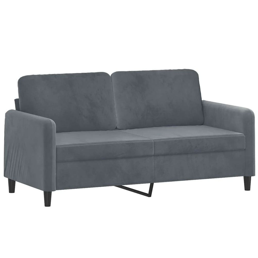 2-Sitzer-Sofa Dunkelgrau 140 cm Samt Stilecasa