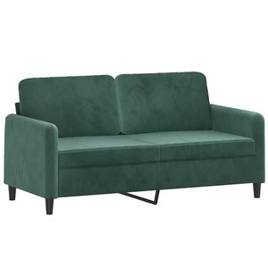 2-Sitzer-Sofa Dunkelgrün 140 cm Samt