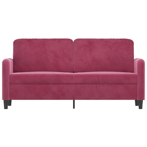 2-Sitzer-Sofa Weinrot 140 cm Samt