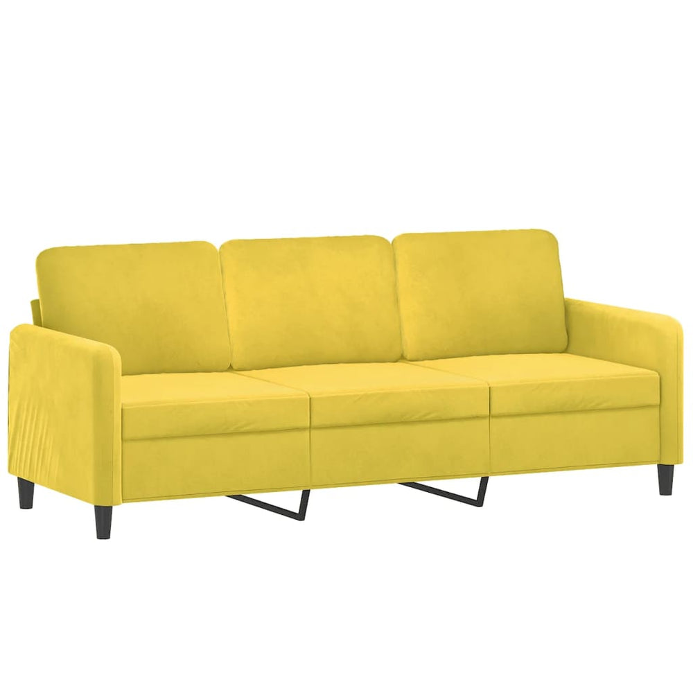 3-Sitzer-Sofa Gelb 180 cm Samt Stilecasa